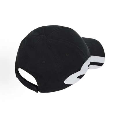 Balenciaga Side Graphic Logo Baseball Cap Unisex Black